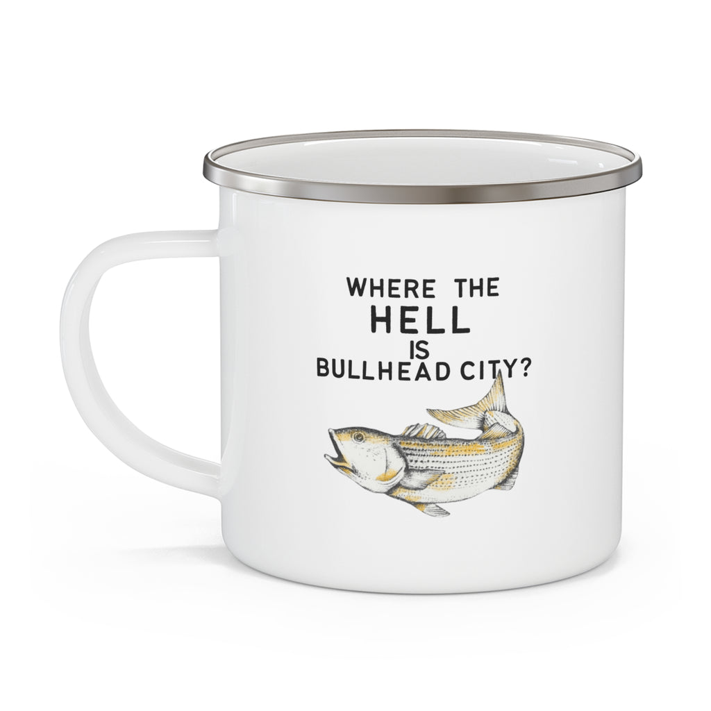 Bullhead City Enamel Coffee Cup