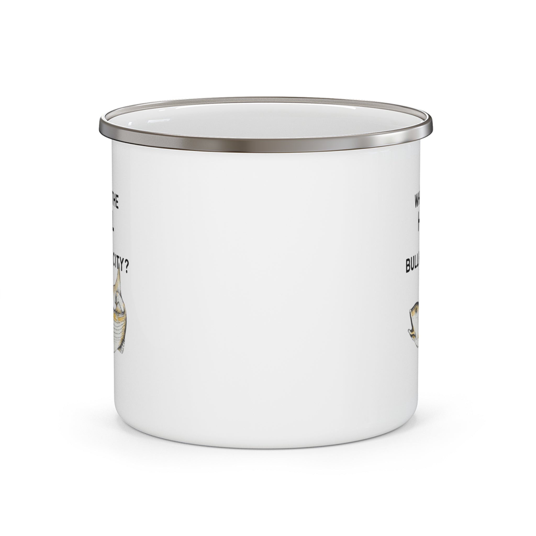 Bullhead City Enamel Coffee Cup